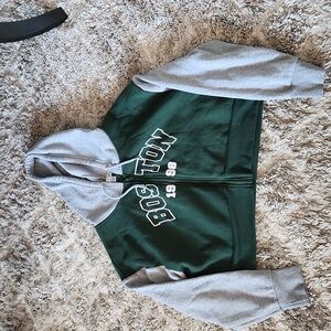 Orange kiss sweater with hoodie  for women size L